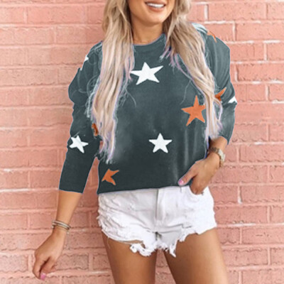 Tailored Women Fall Fashion Tie-Dye Star Print Round Collar Long Sleeve Tops Blouse
Tailored Women Fall Fashion Tie-Dye Star Print Round Collar Long Sleeve Tops Blouse