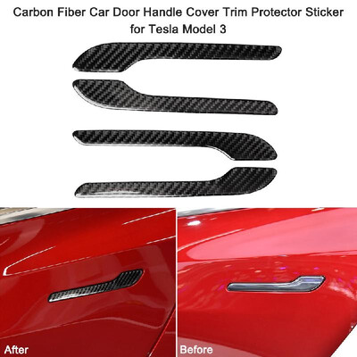 Carbon Fiber Car Door Handle Cover Trim Protector Sticker Door Outside Handle Scratch Cover Guard Decal for Tesla Model 3
Carbon Fiber Car Door Handle Cover Trim Protector Sticker Door Outside Handle Scratch Cover Guard Decal for Tesla Model 3