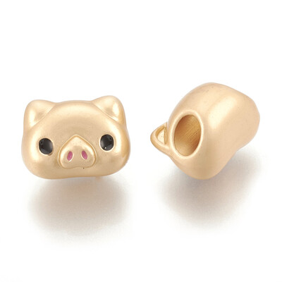 Alloy Enamel European Beads Large Hole Beads Matte Style Pig Head Matte Golden 14x10x11mm Hole 4mm
Alloy Enamel European Beads Large Hole Beads Matte Style Pig Head Matte Golden 14x10x11mm Hole 4mm