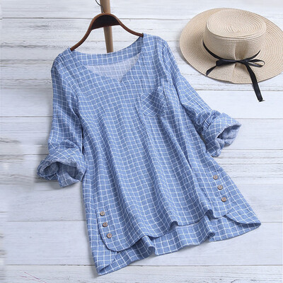 Nomeni Women Casual Plus Size Cotton Tops Tee T Shirt Vintage Plaid Button Loose Blouse
Nomeni Women Casual Plus Size Cotton Tops Tee T Shirt Vintage Plaid Button Loose Blouse
