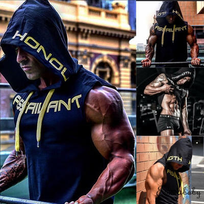 Fashion Men Fitness Sleeveless Muscle Fit Hoodies Pullover Tank Top Vest Bodybuilding
Fashion Men Fitness Sleeveless Muscle Fit Hoodies Pullover Tank Top Vest Bodybuilding