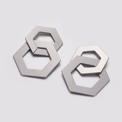 304 Stainless Steel Dangle Stud Earrings Hexagon Stainless Steel Color 56x28x35mm Pin 08mm
304 Stainless Steel Dangle Stud Earrings Hexagon Stainless Steel Color 56x28x35mm Pin 08mm