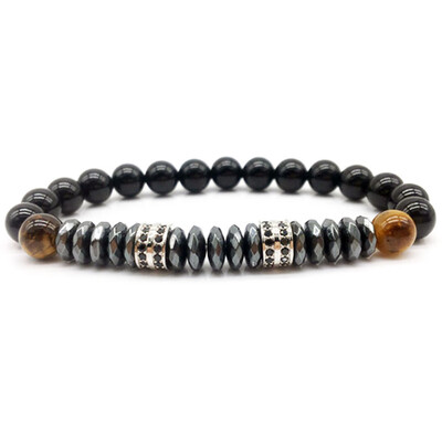 Men Bracelet 8mm Gray Stone With Pave Cz Crown & Tubes For Men Macrame Bracelets Jewelry Gift
Men Bracelet 8mm Gray Stone With Pave Cz Crown & Tubes For Men Macrame Bracelets Jewelry Gift