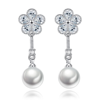 Hot Fashion Simple Personality Imitation Pearl Earrings Women Jewelry Flower Cubic Zirconia Accessories WHG35
Hot Fashion Simple Personality Imitation Pearl Earrings Women Jewelry Flower Cubic Zirconia Accessories WHG35