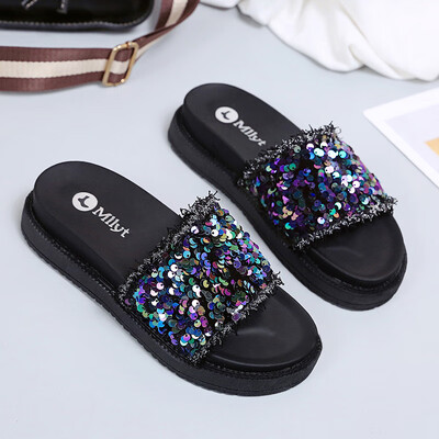 Korean version of 2019 summer new dew toe drag sequins flat bottom womens slippers slope with thick slippers gladiator sandals
Korean version of 2019 summer new dew toe drag sequins flat bottom womens slippers slope with thick slippers gladiator sandals