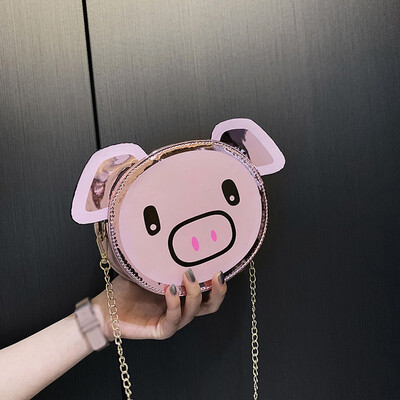 Tailored Fashion Girls Leather Chain Wild Cute Cartoon Pig Shoulder Messenger Bag 
Tailored Fashion Girls Leather Chain Wild Cute Cartoon Pig Shoulder Messenger Bag