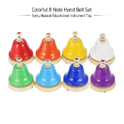Colorful 8 Note Hand Bell Set Early Musical Educational Instrument Toy for Children Kids Student
Colorful 8 Note Hand Bell Set Early Musical Educational Instrument Toy for Children Kids Student