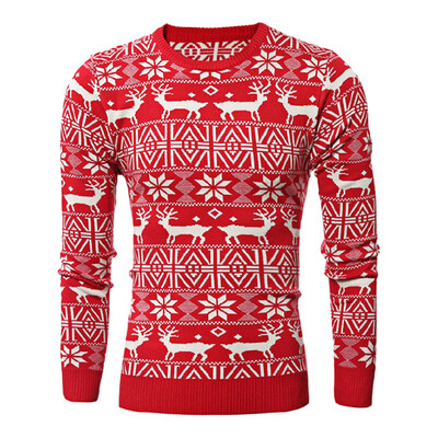 Christmas Deer&Snowflake Print Sweater
Christmas Deer&Snowflake Print Sweater