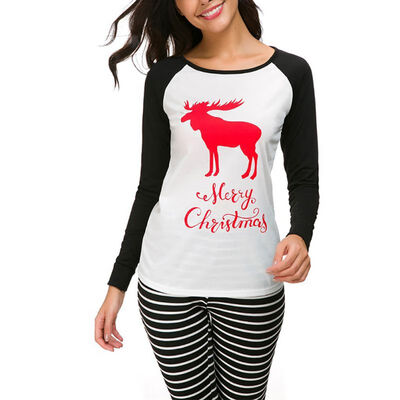 Womens Pajamas Sets Christmas Round Neck Printed Sleepwear Nighty Female Casual Autumn Winter Pajamas
Womens Pajamas Sets Christmas Round Neck Printed Sleepwear Nighty Female Casual Autumn Winter Pajamas