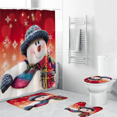 〖Follure〗4Pcs Christmas shower Curtain Bathroom Anti-slip Carpet Rug Toilet Cover Mat Set
〖Follure〗4Pcs Christmas shower Curtain Bathroom Anti-slip Carpet Rug Toilet Cover Mat Set