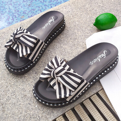 Cool slippers women outside summer wear ingress fashion hundred to drag Korean version of the student flat-bottomed bow slippers
Cool slippers women outside summer wear ingress fashion hundred to drag Korean version of the student flat-bottomed bow slippers