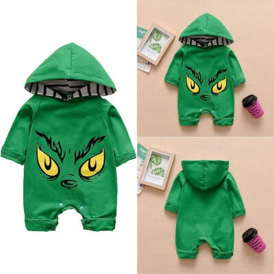 Infant Baby Boys Girls Clothes Fashion Kids Cartoon Monster Eyes Hooded Romper Jumpsuit Bodysuit Cotton Outfit Green 3-6M
Infant Baby Boys Girls Clothes Fashion Kids Cartoon Monster Eyes Hooded Romper Jumpsuit Bodysuit Cotton Outfit Green 3-6M