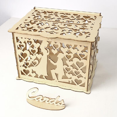 DIY Wooden Wedding Card Box with Lock&Card Sign Rustic Hollow Gift Card Holder for Reception Wedding Anniversary Party Decorat
DIY Wooden Wedding Card Box with Lock&Card Sign Rustic Hollow Gift Card Holder for Reception Wedding Anniversary Party Decorat