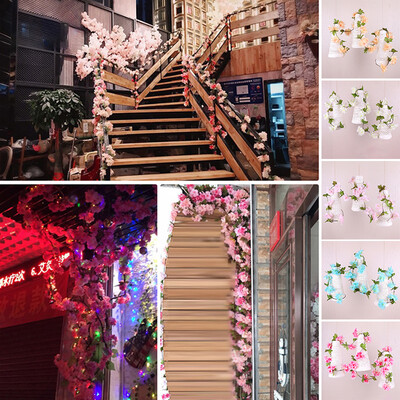 Vine Air Condition Pipe Artificial Fake Silk Cherry Blossom Flowers Rattan Plan 
Vine Air Condition Pipe Artificial Fake Silk Cherry Blossom Flowers Rattan Plan