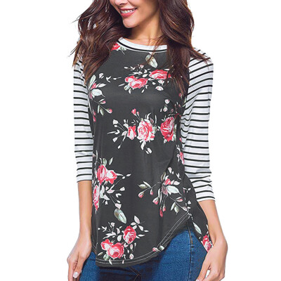 Nomeni Womens Leisure Stripe Printing T-Shirt Blouse Three Quart Sleeve Casual Tops
Nomeni Womens Leisure Stripe Printing T-Shirt Blouse Three Quart Sleeve Casual Tops
