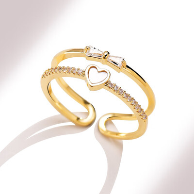 Love opening ring female fashion cute ring
