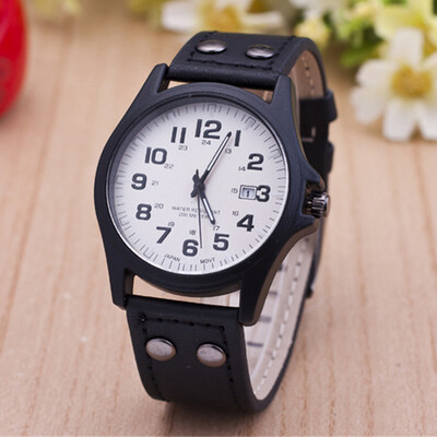 New casual imitation leather calendar quartz watch mens military table selling
New casual imitation leather calendar quartz watch mens military table selling