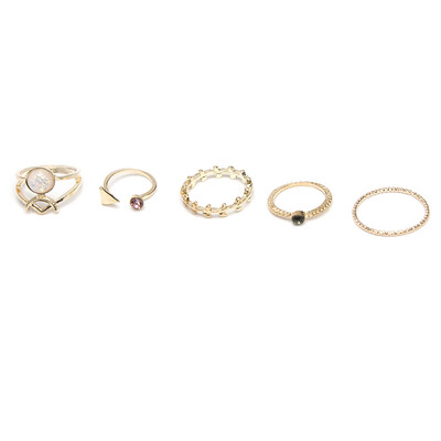 5PCS Set Ring Charm Pink Crystal artificial Stone Geometric Triangular Tree Rattan Simple Ring For Women
5PCS Set Ring Charm Pink Crystal artificial Stone Geometric Triangular Tree Rattan Simple Ring For Women