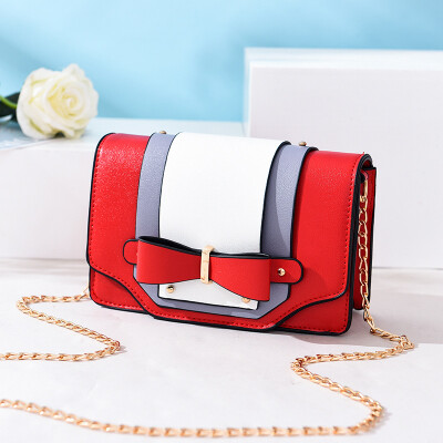 New macarons contrast color chain handbags sweet girl bow small square bag diagonal shoulder Korean version of the bag
New macarons contrast color chain handbags sweet girl bow small square bag diagonal shoulder Korean version of the bag