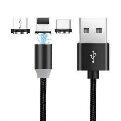 3 In 1 Magnetic USB Data Cable Portable Type-C Fast Charging Line For Android IOS Mobile Phone-1m
3 In 1 Magnetic USB Data Cable Portable Type-C Fast Charging Line For Android IOS Mobile Phone-1m