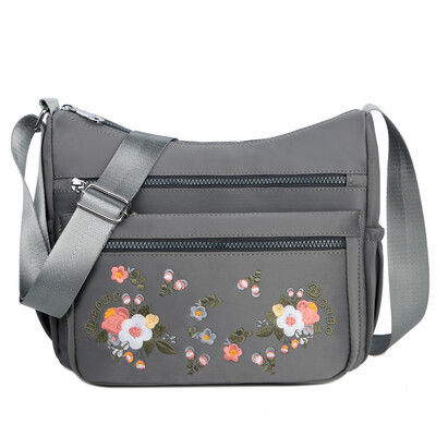Oblique satchel womens canvas Oxford cloth embroidered flower nylon bag with middle - aged mothers bag
Oblique satchel womens canvas Oxford cloth embroidered flower nylon bag with middle - aged mothers bag