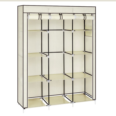 67" Portable Closet Storage Organizer Clothes Wardrobe Rack Shelves Extra Space Beige
67" Portable Closet Storage Organizer Clothes Wardrobe Rack Shelves Extra Space Beige