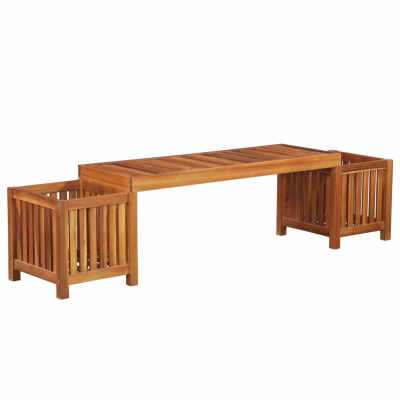 Garden Planter Bench Solid Acacia Wood 709"x157"x173