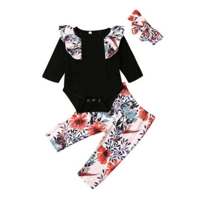 3PCS Newborn Baby Girls Tops Romper Floral Pants Headband Outfits Set Clothes
3PCS Newborn Baby Girls Tops Romper Floral Pants Headband Outfits Set Clothes
