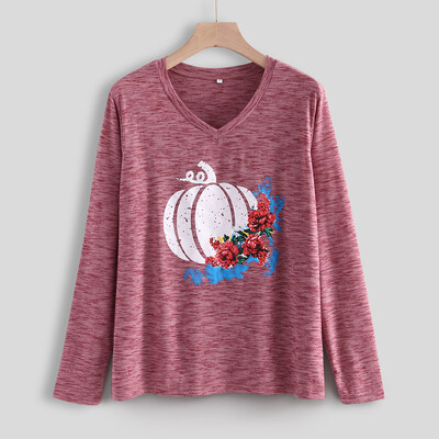 Tailored Women Long Sleeve Pumpkin Letters Print Loose V-neck T-shirt Halloween Blouse
Tailored Women Long Sleeve Pumpkin Letters Print Loose V-neck T-shirt Halloween Blouse