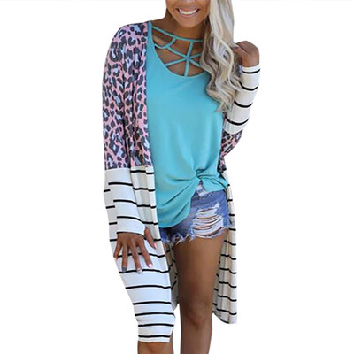 Toponeto Fashion Women Casual Coat Outwear Leopard Stripe Print Patchwork Jacket Overcoat
Toponeto Fashion Women Casual Coat Outwear Leopard Stripe Print Patchwork Jacket Overcoat