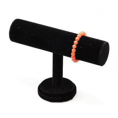 T Bar Plastic Jewelry Bracelet Displays Covered with Velvet with Wooden Base Black 15x22x55cm
T Bar Plastic Jewelry Bracelet Displays Covered with Velvet with Wooden Base Black 15x22x55cm