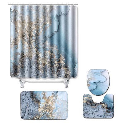 4pcsset Water-resistant Shower Curtain & Lid Toilet Cover Pedestal Rug Non-slip Bath Mat Bathroom Decoration Accessories
4pcsset Water-resistant Shower Curtain & Lid Toilet Cover Pedestal Rug Non-slip Bath Mat Bathroom Decoration Accessories