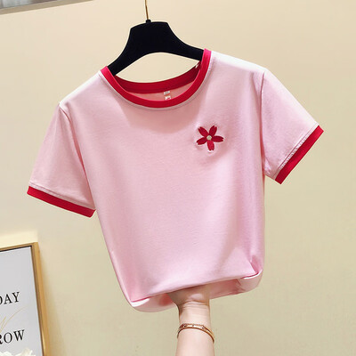 Women Summer Round Collar Flower Print Loose Short Sleeve Casual T-Shirt Simple Wild Tops
Women Summer Round Collar Flower Print Loose Short Sleeve Casual T-Shirt Simple Wild Tops
