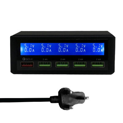 Intelligent USB Quick Charge 5 Port LCD Display Multifunctional Mobile Phone Fast Wall Chargeur
Intelligent USB Quick Charge 5 Port LCD Display Multifunctional Mobile Phone Fast Wall Chargeur