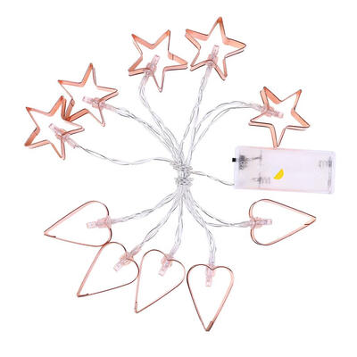 10LED Hollow Star Heart Fairy String Light Wedding Holiday Decorative Lamp
10LED Hollow Star Heart Fairy String Light Wedding Holiday Decorative Lamp