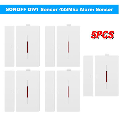 5PCS SONOFF DW1 Sensor 433Mhz Door Window Alarm Sensor Wireless Automation Anti-Theft Alarm Compatible With RF Bridge For Smart Ho