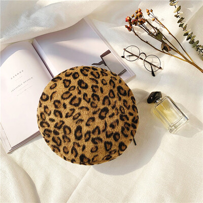 Gobestart Unisex Winter Headgear Leopard Print Warm Hat For Men And Women Ear Warm Hat