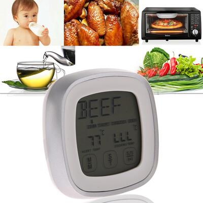 LCD Touchscreen Barbecue Timer Food Cooking Thermometer Digital Probe Meat
LCD Touchscreen Barbecue Timer Food Cooking Thermometer Digital Probe Meat