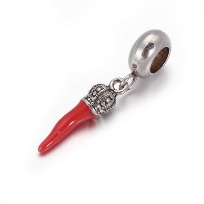 304 Stainless Steel European Dangle Beads with Enamel Large Hole Pendants Pepper Antique Silver Red 27mm
304 Stainless Steel European Dangle Beads with Enamel Large Hole Pendants Pepper Antique Silver Red 27mm