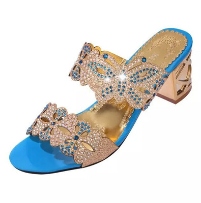 Rose Women Rhinestone Slippers Women Fashion Open Toe Shoes Bohemia high Heel Shoe
Rose Women Rhinestone Slippers Women Fashion Open Toe Shoes Bohemia high Heel Shoe