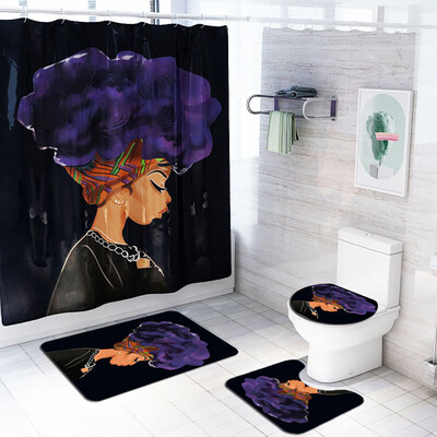 Gobestart African Explosion Head Woman Waterproof Shower Curtain Bathroom Mat Four-piece
Gobestart African Explosion Head Woman Waterproof Shower Curtain Bathroom Mat Four-piece