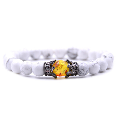 8 mm Natural Stone Volcanic Stone Bracelet DIY Rose Gold Small Crown Hand Cord Micro Inlay Zircon Bracelet
8 mm Natural Stone Volcanic Stone Bracelet DIY Rose Gold Small Crown Hand Cord Micro Inlay Zircon Bracelet