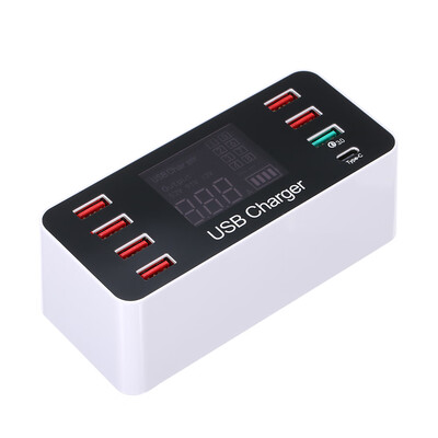 Fast USB Charger with QC30 Port 40W Charging Station with 8 Charging Ports&Type-C Port LCD Display Wide Compatibility Intelli
Fast USB Charger with QC30 Port 40W Charging Station with 8 Charging Ports&Type-C Port LCD Display Wide Compatibility Intelli