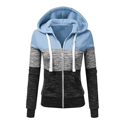 Women Hooded Plus Size Autumn Winter Warm Casual Zipper Three-Color Stitching Slim Long-Sleeved Tops
Women Hooded Plus Size Autumn Winter Warm Casual Zipper Three-Color Stitching Slim Long-Sleeved Tops