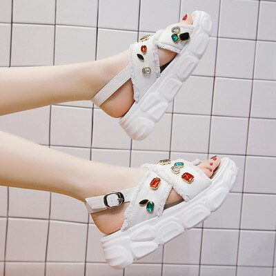 European Station Summer Womens Shoes colored diamond Platform Shoes Fashion Leisure Sandals Leisure Port Wind Heavy Industry Sand
European Station Summer Womens Shoes colored diamond Platform Shoes Fashion Leisure Sandals Leisure Port Wind Heavy Industry Sand