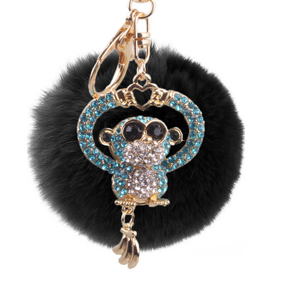 Hair Ball Keychain Creative Diamond Love Heart Monkey Rex Rabbit Hair Ball Female Bag Pendant Pendant
Hair Ball Keychain Creative Diamond Love Heart Monkey Rex Rabbit Hair Ball Female Bag Pendant Pendant