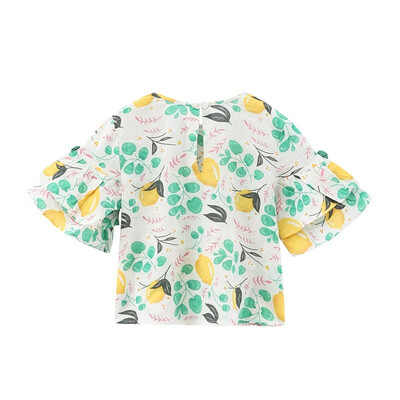 DOU DOU YI CHU Girls Lemon Floral Short Sleeve Trumpet Cuffs Casual Tops Summer 9183
DOU DOU YI CHU Girls Lemon Floral Short Sleeve Trumpet Cuffs Casual Tops Summer 9183