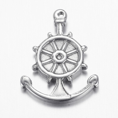 304 Stainless Steel Pendants Anchor & Helm Stainless Steel Color 25x185x25mm Hole 1mm
304 Stainless Steel Pendants Anchor & Helm Stainless Steel Color 25x185x25mm Hole 1mm