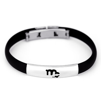 12 Constellation Bracelet Man Women Silicone Titanium Steel Bracelets Couple Bracelet
12 Constellation Bracelet Man Women Silicone Titanium Steel Bracelets Couple Bracelet