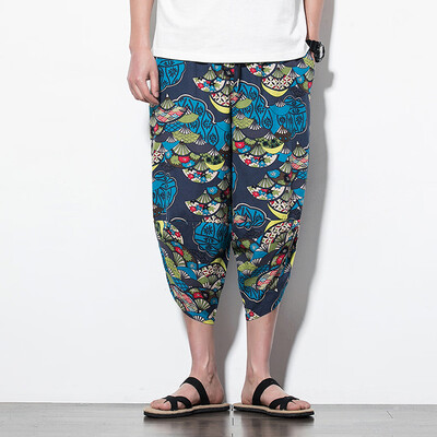 Gobestart Men Casual Retro Printed Streetwear Drawstring Calf-Length Pants Harem Trousers
Gobestart Men Casual Retro Printed Streetwear Drawstring Calf-Length Pants Harem Trousers